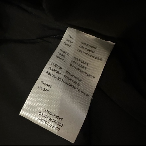 NWT Calvin Klein Hooded Satin Puffer Jacket, size L - Picture 11 of 15